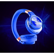 Rosstech BT760 Kablosuz Bluetooth 5.0 Gürültü Azaltıcı Kulak Üstü Kulaklık - Mavi