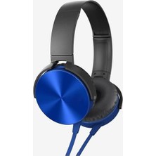 Rosstech MDR-XB450 Ap Mikrofonlu Extra Bass Stereo Kulak Üstü Kulaklık - Mavi