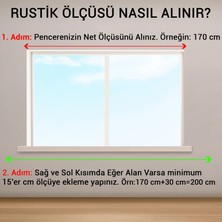 Perdejim Beyaz Çift Raylı Ahşap Rustik Perde Askısı - Rustik Borusu 100 cm