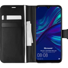 Microsonic Huawei Honor 10 Lite Kılıf Delux Leather Wallet Siyah