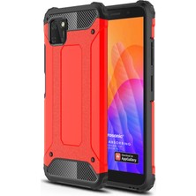 Microsonic Huawei Y5P Kılıf Rugged Armor Kırmızı