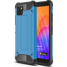 Microsonic Huawei Y5P Kılıf Rugged Armor Mavi