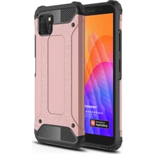 Microsonic Huawei Y5P Kılıf Rugged Armor Rose Gold