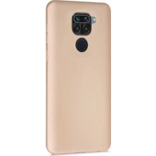 Microsonic Matte Silikon Xiaomi Redmi Note 9 Kılıf Gold