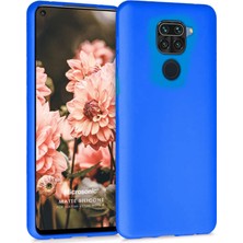 Microsonic Matte Silikon Xiaomi Redmi Note 9 Kılıf Mavi