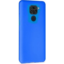 Microsonic Matte Silikon Xiaomi Redmi Note 9 Kılıf Mavi