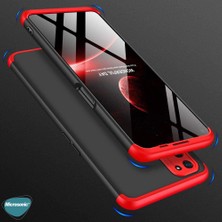 Microsonic Oppo A52 Kılıf Double Dip 360 Protective Siyah - Kırmızı