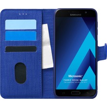 Microsonic Samsung Galaxy A5 2017 Kılıf Fabric Book Wallet Lacivert