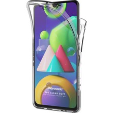 Microsonic Samsung Galaxy M21 Kılıf 6 Tarafı Tam Full Koruma 360 Clear Soft Şeffaf