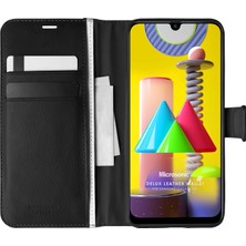 Microsonic Samsung Galaxy M31 Kılıf Delux Leather Wallet Siyah