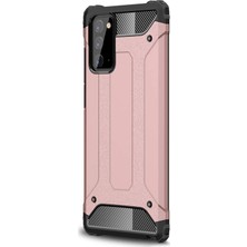 Microsonic Samsung Galaxy Note 20 Kılıf Rugged Armor Rose Gold