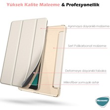 Microsonic Huawei MatePad T8 8'' Kılıf Slim Translucent Back Smart Cover Lacivert