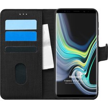 Microsonic Samsung Galaxy Note 9 Kılıf Fabric Book Wallet Siyah