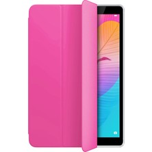 Microsonic Huawei MatePad T8 8'' Kılıf Slim Translucent Back Smart Cover Pembe