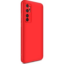 Microsonic Xiaomi Mi Note 10 Lite Kılıf Double Dip 360 Protective Kırmızı