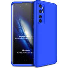 Microsonic Xiaomi Mi Note 10 Lite Kılıf Double Dip 360 Protective Mavi