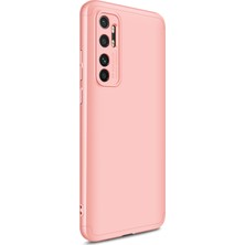 Microsonic Xiaomi Mi Note 10 Lite Kılıf Double Dip 360 Protective Rose Gold