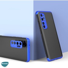 Microsonic Xiaomi Mi Note 10 Lite Kılıf Double Dip 360 Protective Siyah - Mavi