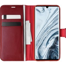 Microsonic Xiaomi Mi Note 10 Pro Kılıf Delux Leather Wallet Kırmızı