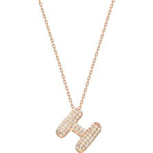 Şimal Taşlı Harf Kolye K