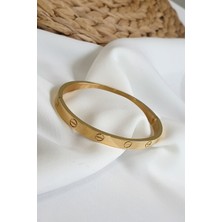 X-lady Accessories Çelik Kelepçe Bileklik Altın