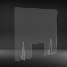 Krc Display Pleksi Seperatör | Pleksi Ara Bölme | Masaüstü Şeffaf Pleksi Koruma 2.8 mm 50 x 50 cm