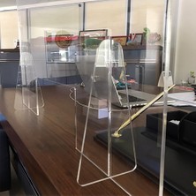 Krc Display Pleksi Seperatör | Pleksi Ara Bölme | Masaüstü Şeffaf Pleksi Koruma 2.8 mm 50 x 50 cm