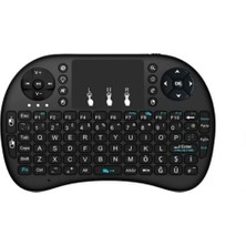 DNR Kablosuz Bluetooth Türkçe Siyah Mini Klavye Mouse Smart Tv Box