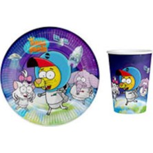 Kikajoy Kral Şakir Uzayda Doğum Günü Tabak Bardak Set 8'li  Ürün