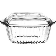 Paşabahçe Borcam Cam Kapaklı Kare Tepsi 1870 cc 1 Adet