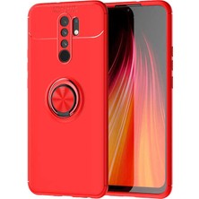 Kilifone - Xiaomi Redmi 9 - Kılıf Yüzüklü Auto Focus Ravel Karbon Silikon Kapak