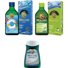 Möller's Balık Yağı Sıvı Formu-Tutti Frutti ve Elmalı+Omega-3 60 Kapsül