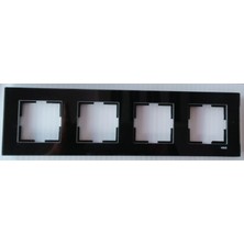 Viko Artline Novella Cam Siyah Renk Dörtlü Çerçeve