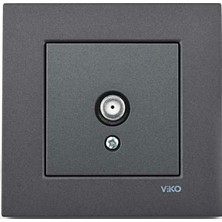 Viko Artline Novella Füme Renk Uydu F Kollektörlü Çerçeveli