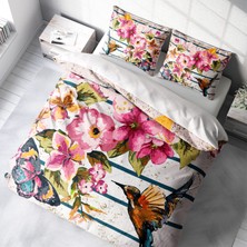 MonoHome Fly 3D Pamuk Saten Çift Kişilik Nevresim Takımı