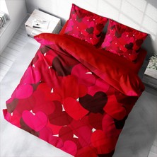 Monohome Sevgililer Günü Pamuk Saten Çift Kişilik Nevresim Takımı