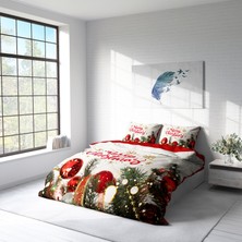 MonoHome NY Noel 3D Pamuk Saten Çift Kişilik Nevresim Takımı