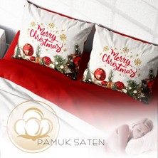 MonoHome NY Noel 3D Pamuk Saten Çift Kişilik Nevresim Takımı