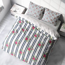 MonoHome Ribbon 3D Pamuk Saten Çift Kişilik Nevresim Takımı