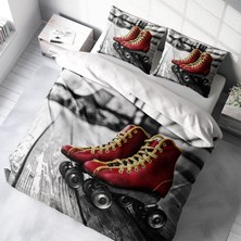 MonoHome Skate 3D Pamuk Saten Çift Kişilik Nevresim Takımı