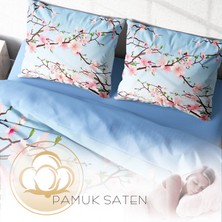 Monohome Chery Blosom 3D Pamuk Saten Çift Kişilik Nevresim Takımı