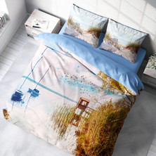 MonoHome Reeds 3D Pamuk Saten Çift Kişilik Nevresim Takımı