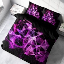 Monohome Purple Diamonds 3D Çift Kişilik Nevresim Takımı