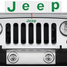 Ipg Jeep Wrangler 2015 - 2018 Ön Jeep Amblem Sticker (Yeşil)