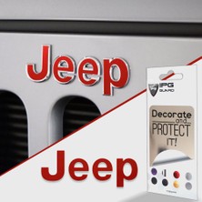 Ipg Jeep Wrangler 2015 - 2018 Ön Jeep Amblem Sticker (Sedefli Kırmızı)