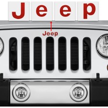 Ipg Jeep Wrangler 2015 - 2018 Ön Jeep Amblem Sticker (Sedefli Kırmızı)