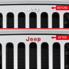 Ipg Jeep Wrangler 2015 - 2018 Ön Jeep Amblem Sticker (Sedefli Kırmızı)