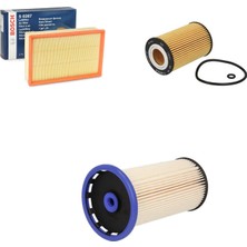 Bosch Filtre Bakım Seti Audi Q2 1.6 Tdı 2016+ Dizel Hava + Yağ F.+ Yakıt Filtre Bosch