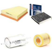 Bosch Filtre Bakım Seti Skoda Fabia 1.2 Benzinli 2011-2014 Hava + Yağ F.+ Yakıt Filtre + Polen Sardes