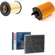 Bosch Filtre Bakım Seti Volvo S40 1.6 D 2008-2012 D4164T 110 Beygir Hava + Yağ F.+ Polen Sardes